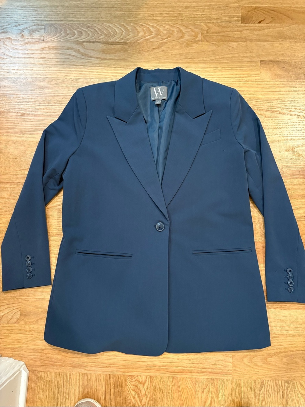 Worthingto. Women's Slate Blue Single-Button Blazer